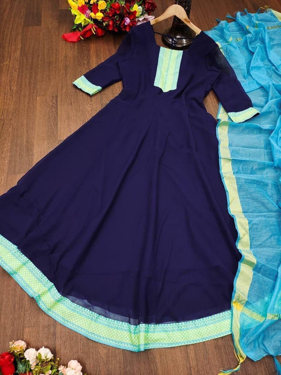 PRESENTING NEW ANARKALI DUPATTA SET S TO 7XL